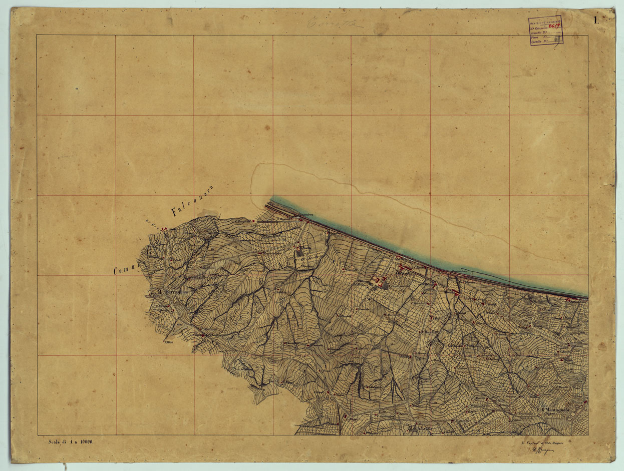 (N:166) ANCONA E DINTORNI - TAVOLETTA 1 - TORRETTE (CA005757) Carte e stampe antiche: riproduzione a colori su carta (formato A1)