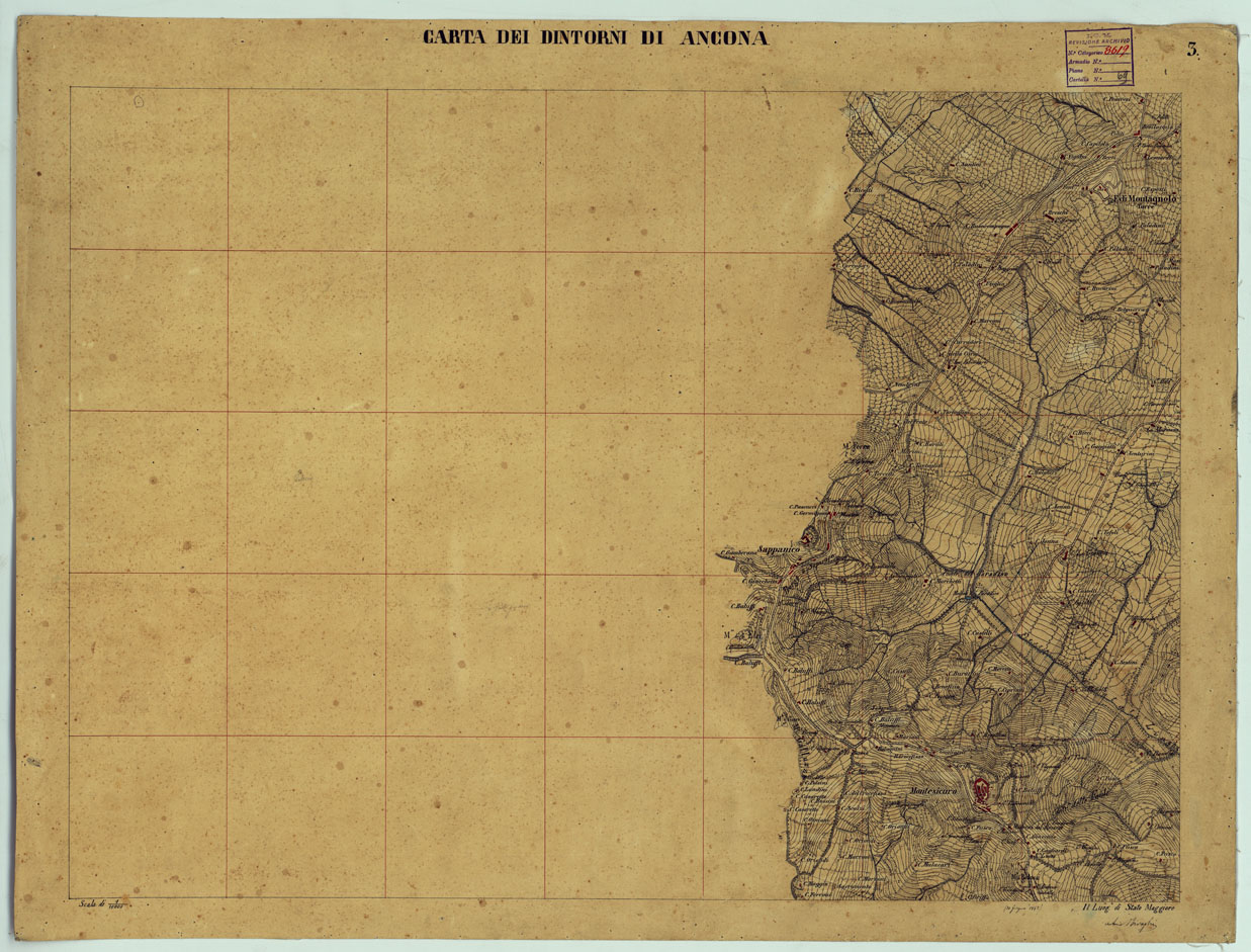 (N:168) ANCONA E DINTORNI - TAVOLA 3 (CA005759) Carte e stampe antiche: riproduzione a colori su carta (formato A1)