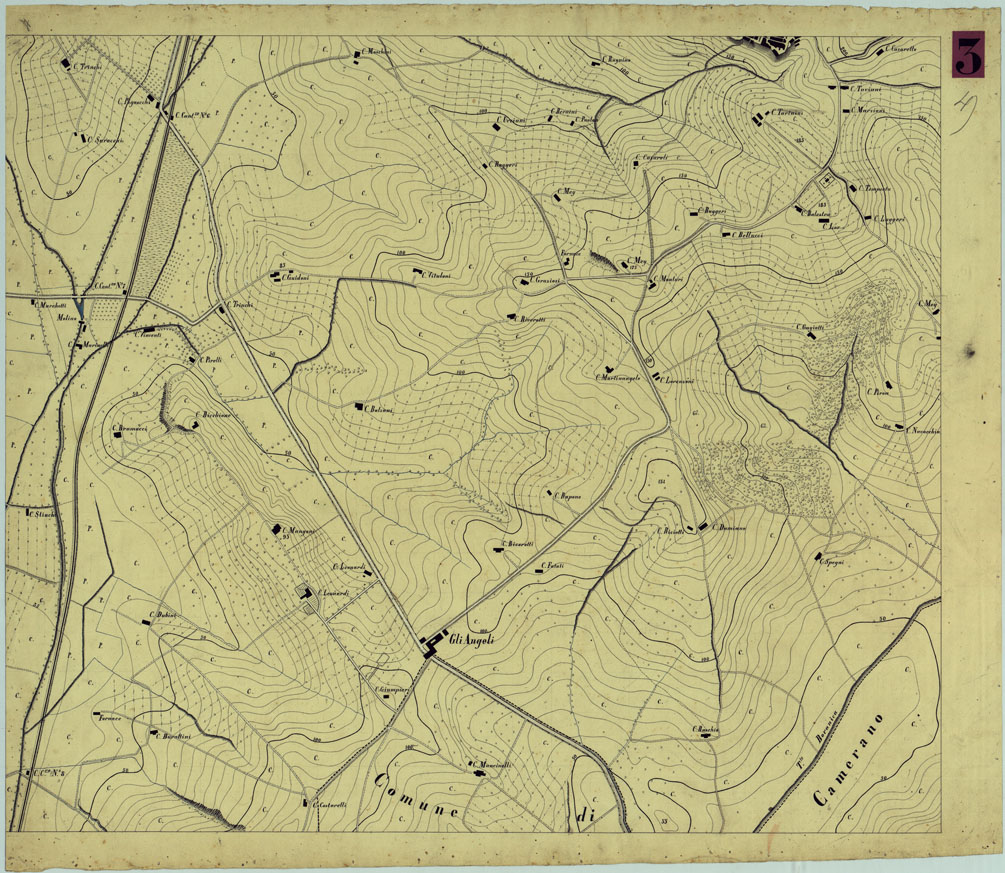 (N:14507) DINTORNI DI ANCONA  - TAVOLA 4 (CA005770) Carte e stampe antiche: riproduzione a colori su carta (formato A1)