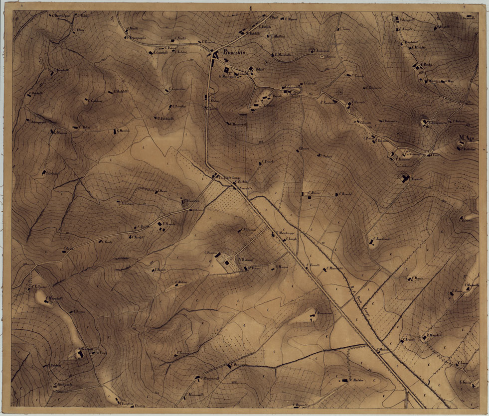 (N:14496) VARANO E DINTORNI - FOGLIO 1. (CA005800) Carte e stampe antiche: riproduzione a colori su carta (formato A1)