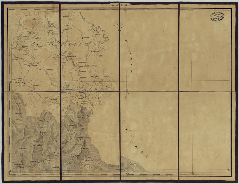 (N:24892) CARTA TOPOGRAFICA DI ROMA E COMARCA DISEGNATA ED INCISA NELL'OFFICIO DEL CENSO ALLA SCALA DI 1:80.000 L'ANNO XVII DEL PONTIFICATO DI N. SIGNORE PAPA PIO IX PER ORDINE DELL'E.MO E R.MO PRESIDENTE CARDINALE GIUSEPPE BOFONDI - ARSOLI. (CA005857) Carte e stampe antiche: riproduzione a colori su carta (formato A1)