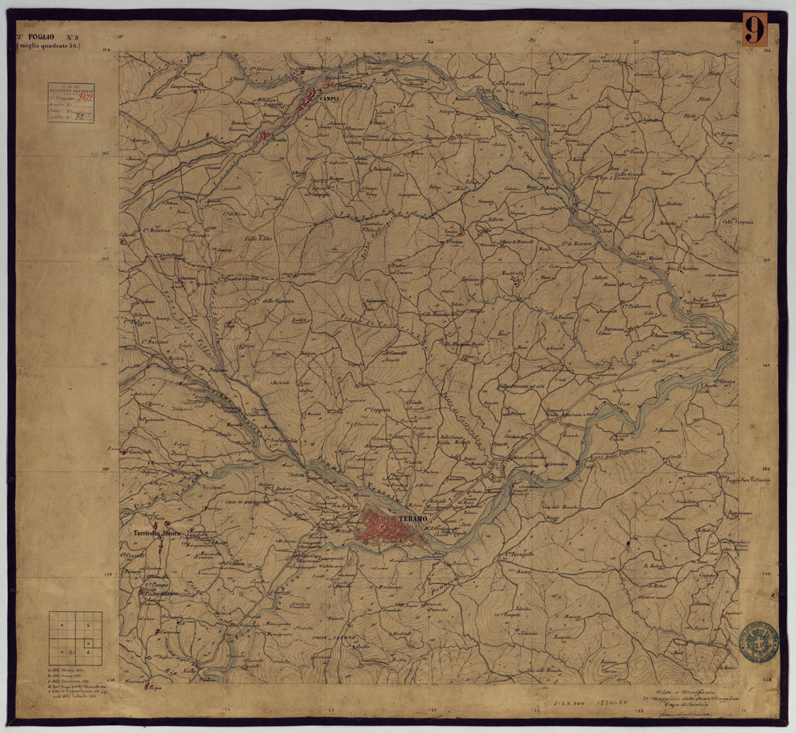 (N:1965) TAVOLETTE AL 20.000 PER LA CARTA DEL REGNO DI NAPOLI - FOGLIO 2 TAVOLA 8. (CA006246) Carte e stampe antiche: riproduzione a colori su carta (formato A1)