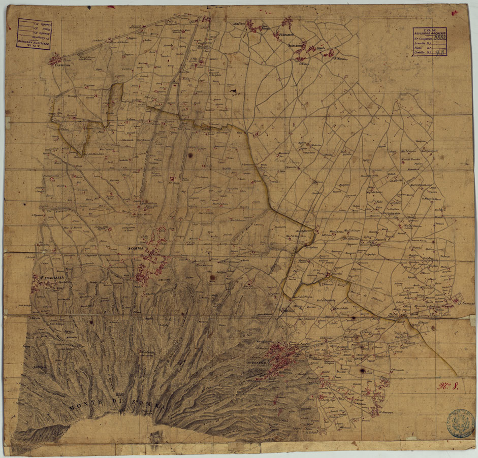 (N:12813) MINUTE ORIGINALI DI CAMPAGNA DELLE LEVATE AL 20.000 DELLA CARTA  DEL REAME DI NAPOLI ANNESSI GRAFICI E SCHIZZI DI NESSUN VALORE - FOGLIO 8 (CA006382) Carte e stampe antiche: riproduzione a colori su carta (formato A1)