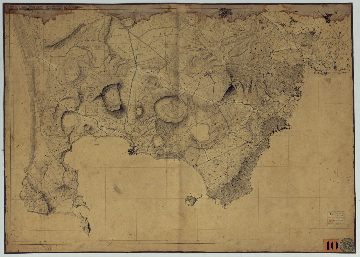 (N:12749) MINUTE ORIGINALI DI CAMPAGNA DELLE LEVATE AL 20.000 DELLA CARTA  DEL REAME DI NAPOLI ANNESSI GRAFICI E SCHIZZI DI NESSUN VALORE (CA006389) Carte e stampe antiche: riproduzione a colori su carta (formato A1)