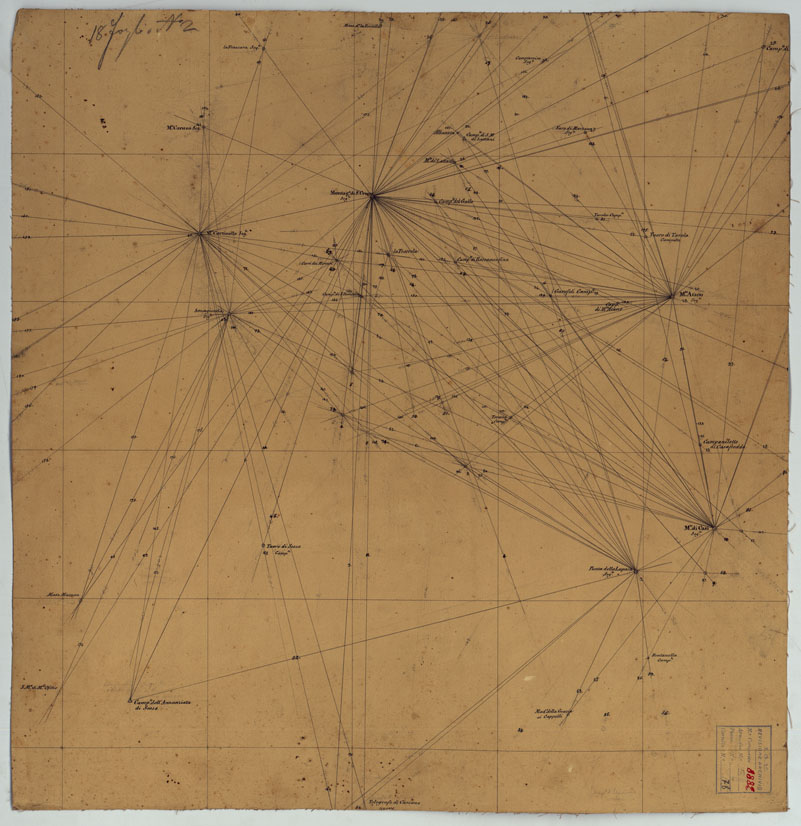 (N:24915) MINUTE ORIGINALI DI CAMPAGNA DELLE LEVATE AL 20.000 DELLA CARTA  DEL REAME DI NAPOLI ANNESSI GRAFICI E SCHIZZI DI NESSUN VALORE - FOGLIO 2 (CA006391) Carte e stampe antiche: riproduzione a colori su carta (formato A1)