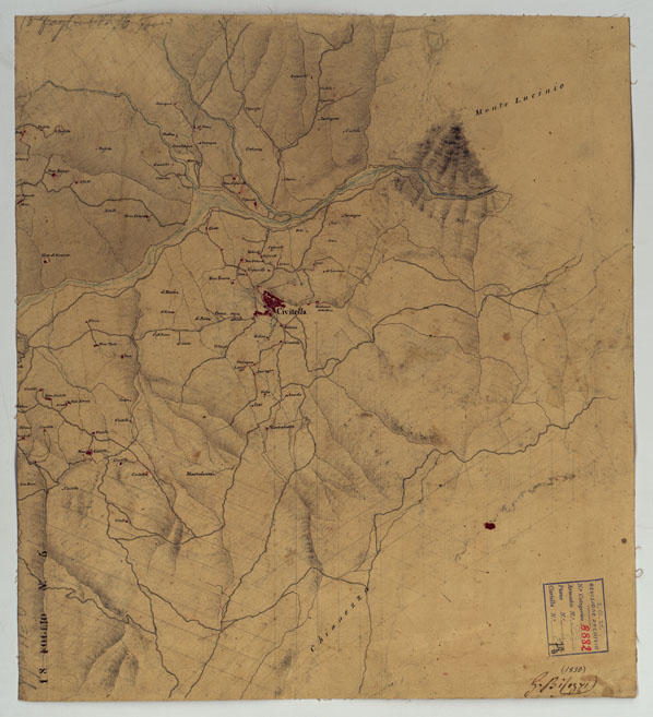 (N:12786) MINUTE ORIGINALI DI CAMPAGNA DELLE LEVATE AL 20.000 DELLA CARTA  DEL REAME DI NAPOLI ANNESSI GRAFICI E SCHIZZI DI NESSUN VALORE - Cusano Mutri (CA006447) Carte e stampe antiche: riproduzione a colori su carta (formato A1)