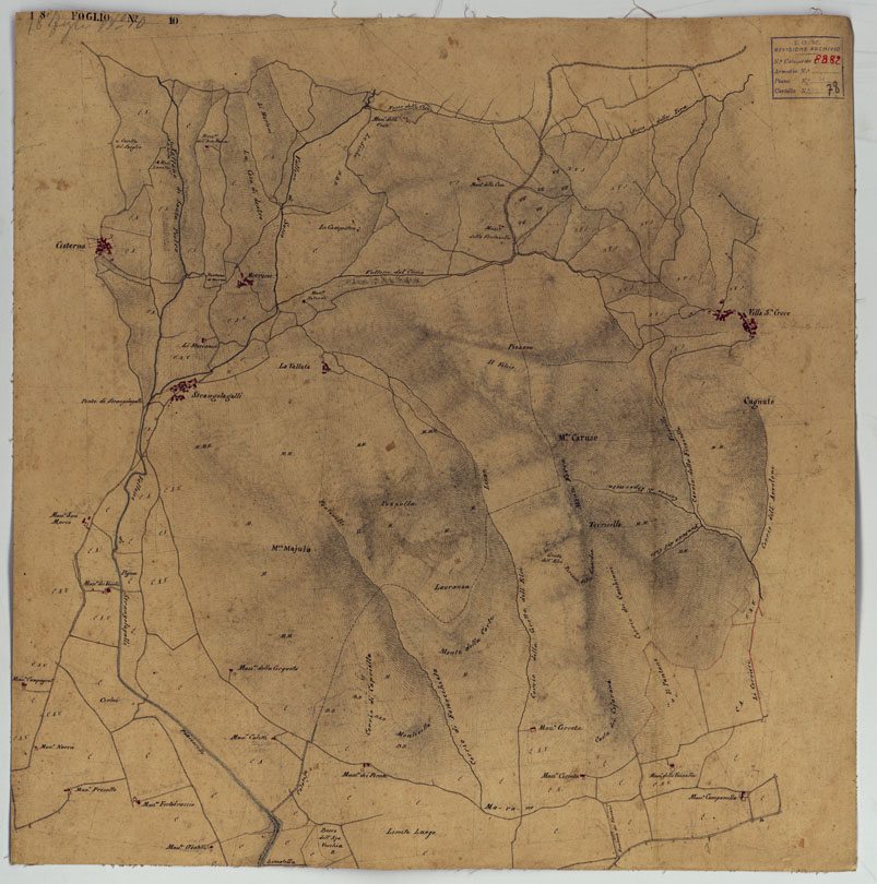 (N:12753) MINUTE ORIGINALI DI CAMPAGNA DELLE LEVATE AL 20.000 DELLA CARTA  DEL REAME DI NAPOLI ANNESSI GRAFICI E SCHIZZI DI NESSUN VALORE - Piana di Monte Verna - Castel di Sasso (CA006466) Carte e stampe antiche: riproduzione a colori su carta (formato A1)