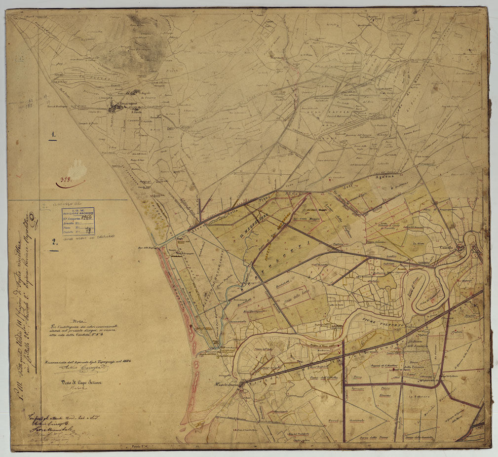 (N:9497) DINTORNI DI NAPOLI E CASERTA - FOGLIO 1-2 (CA006508) Carte e stampe antiche: riproduzione a colori su carta (formato A1)