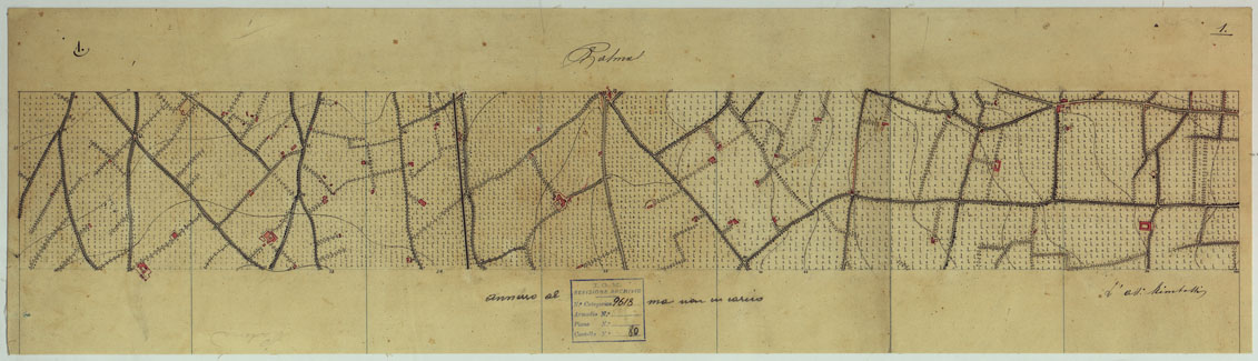 (N:13823) VESUVIO E DINTORNI - FOGLIO 1 PALMA CAMPANIA. (CA006579) Carte e stampe antiche: riproduzione a colori su carta (formato A1)