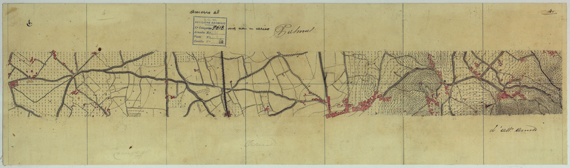 (N:13662) VESUVIO E DINTORNI - FOGLIO 4 PALMA CAMPANIA. (CA006582) Carte e stampe antiche: riproduzione a colori su carta (formato A1)