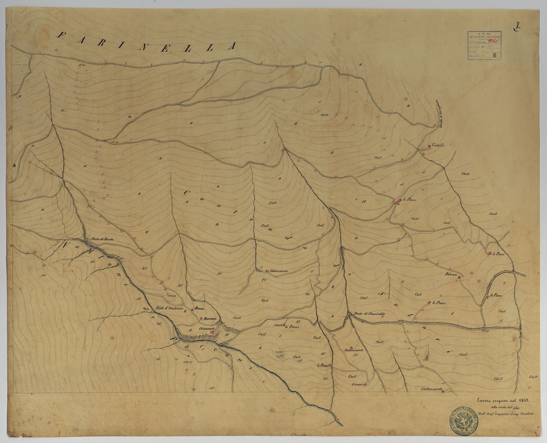 (N:15685) TIRIOLO E DINTORNI - TAVOLA 7. (CA006695) Carte e stampe antiche: riproduzione a colori su carta (formato A1)