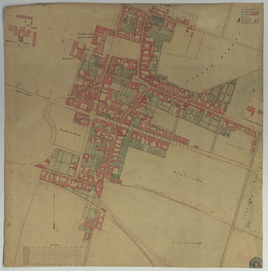 (N:8672) CITTA' DI CASERTA E DINTORNI - N. 1 (CA006716) Carte e stampe antiche: riproduzione a colori su carta (formato A1)