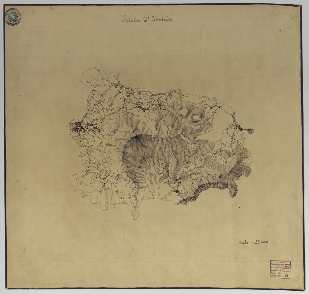 (N:10646) ISOLA D'ISCHIA. (CA006733) Carte e stampe antiche: riproduzione a colori su carta (formato A1)