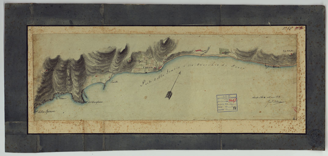 (N:14134) Porto dello Scario o sia Orecchio di Porco (CA006741) Carte e stampe antiche: riproduzione a colori su carta (formato A1)