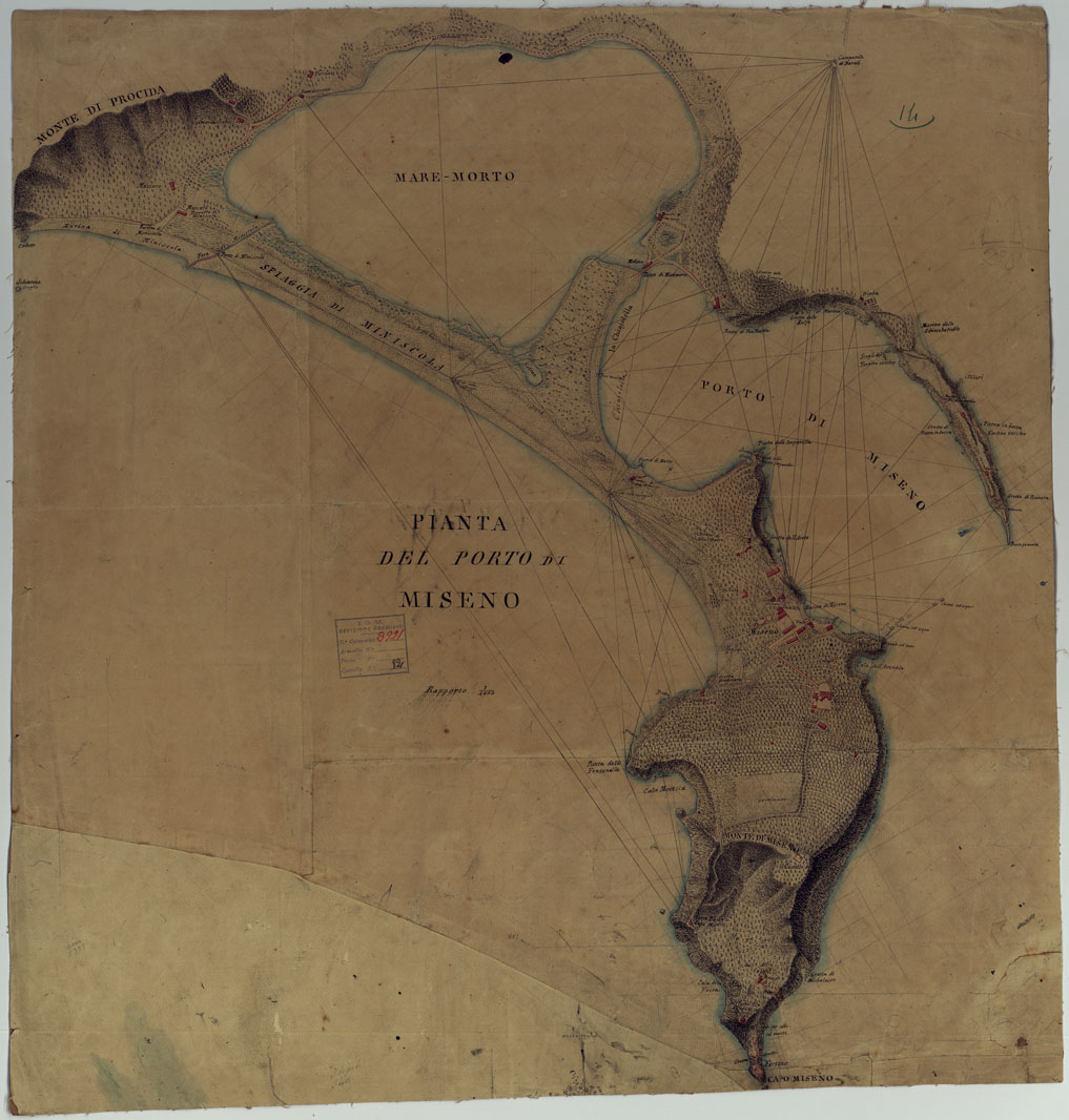 (N:14140) PIANTA DEL PORTO DI MISENO - Pozzuoli (CA006742) Carte e stampe antiche: riproduzione a colori su carta (formato A1)