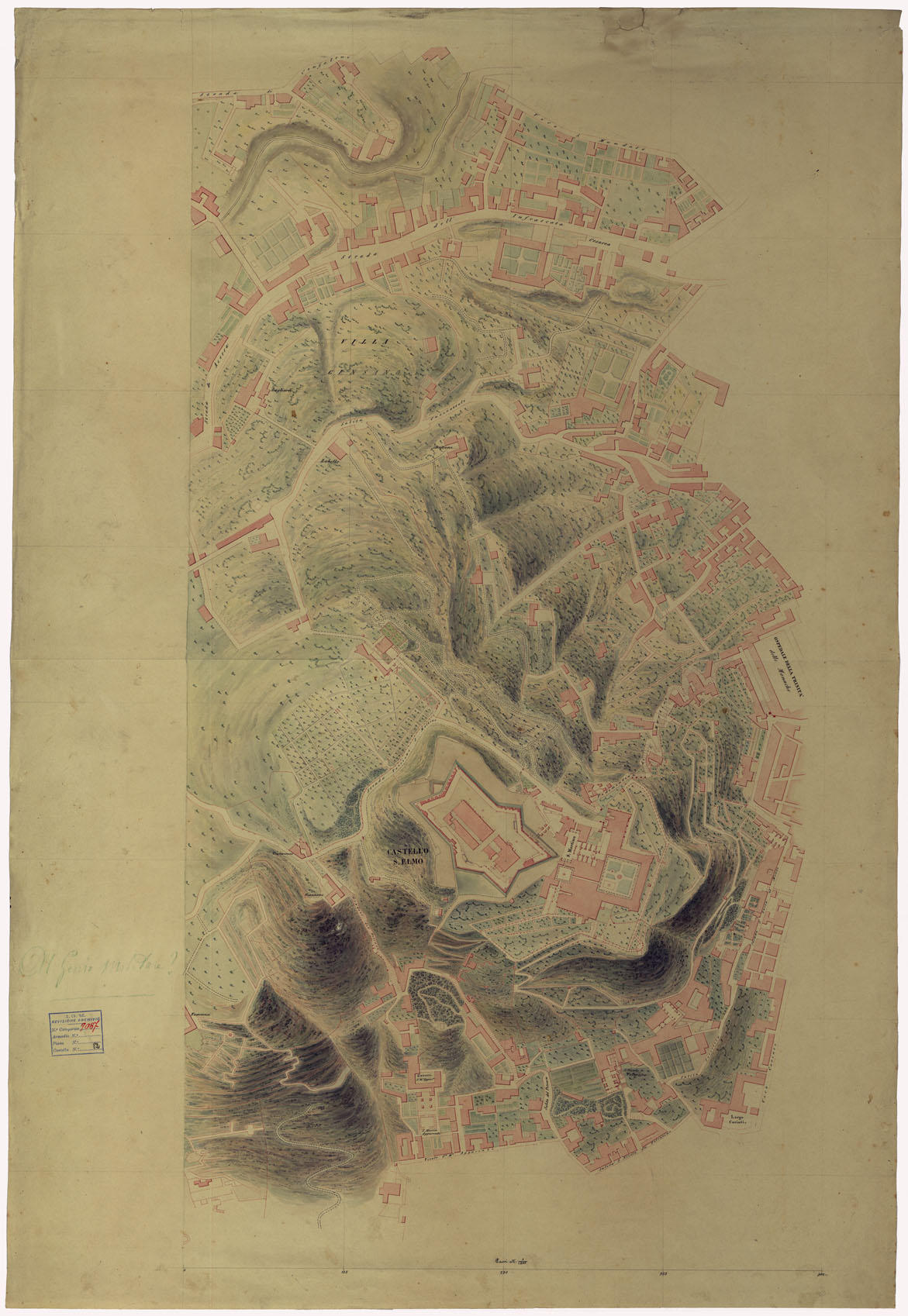 (N:8678) CASTEL S. ELMO e adiacenze - Foglio 2 (CA006751) Carte e stampe antiche: riproduzione a colori su carta (formato A1)