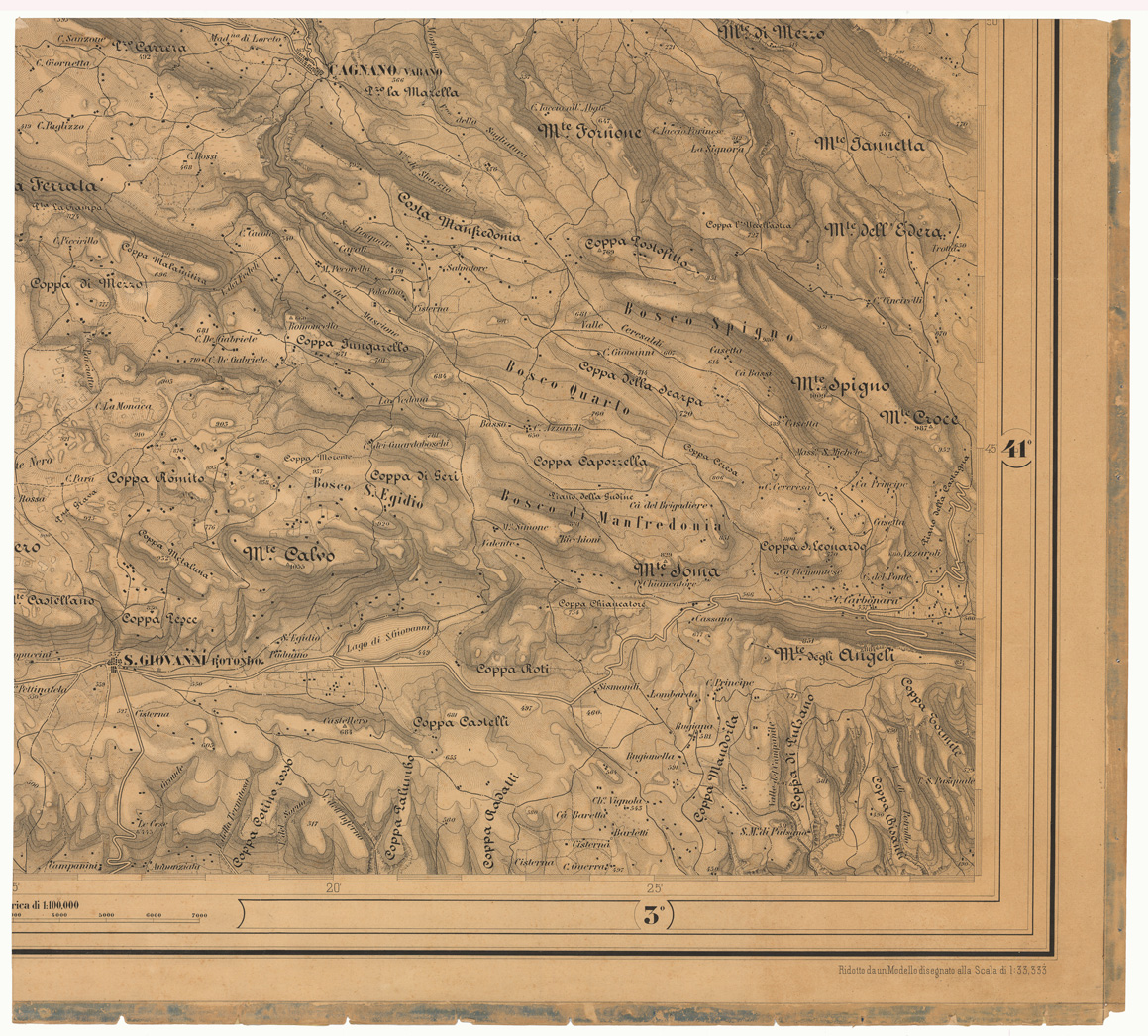 (N:11367) LAGO DI VARANO E REGIONE CIRCOSTANTE - Foglio 1-2 (CA006829, CA006830, CA006831) Carte e stampe antiche: riproduzione a colori su carta (formato A1)