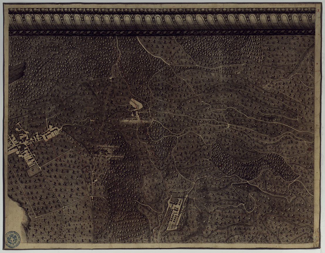 (N:12938) MAPPA TOPOGRAFICA DELLA CITTA' DI NAPOLI E DE' SUOI CONTORNI - FOGLIO 2. (CA006834) Carte e stampe antiche: riproduzione a colori su carta (formato A1)