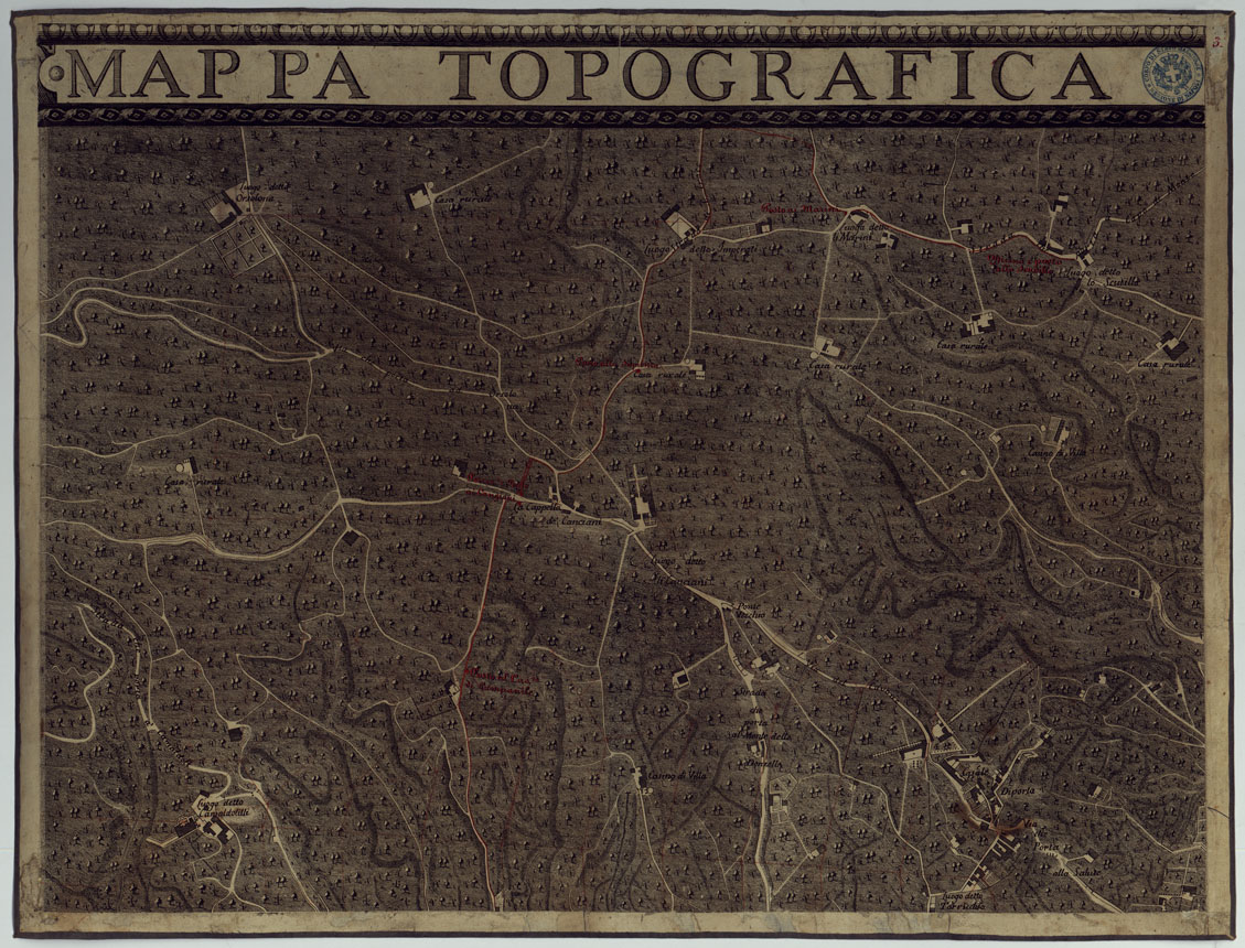 (N:12949) MAPPA TOPOGRAFICA DELLA CITTA' DI NAPOLI E DE' SUOI CONTORNI - FOGLIO 3. (CA006835) Carte e stampe antiche: riproduzione a colori su carta (formato A1)