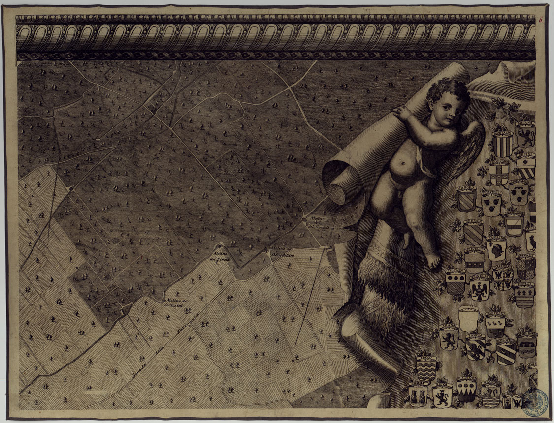 (N:12958) MAPPA TOPOGRAFICA DELLA CITTA' DI NAPOLI E DE' SUOI CONTORNI - FOGLIO 6. (CA006838) Carte e stampe antiche: riproduzione a colori su carta (formato A1)