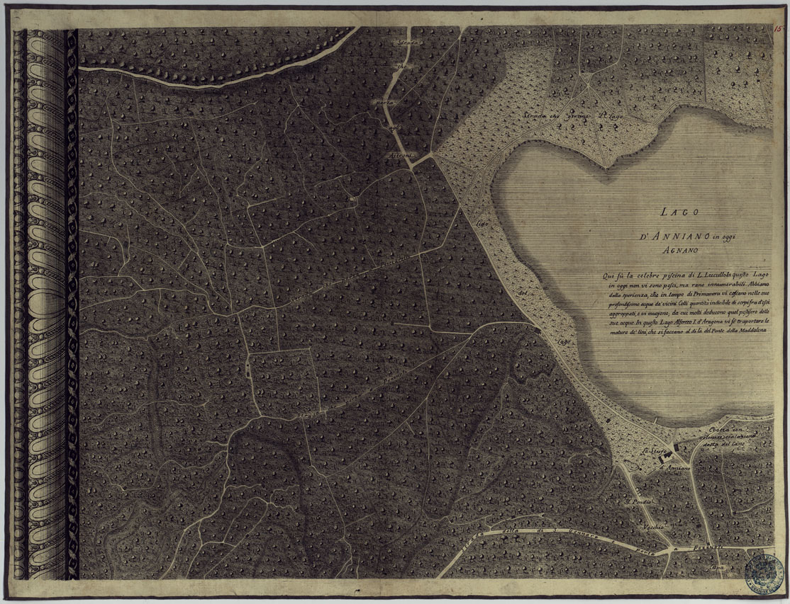 (N:12933) MAPPA TOPOGRAFICA DELLA CITTA' DI NAPOLI E DE' SUOI CONTORNI - FOGLIO 15. (CA006847) Carte e stampe antiche: riproduzione a colori su carta (formato A1)