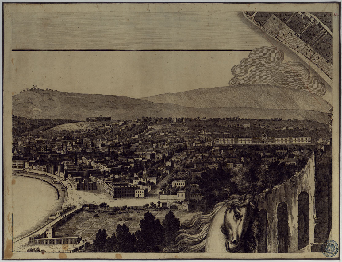 (N:12946) MAPPA TOPOGRAFICA DELLA CITTA' DI NAPOLI E DE' SUOI CONTORNI - FOGLIO 27. (CA006859) Carte e stampe antiche: riproduzione a colori su carta (formato A1)