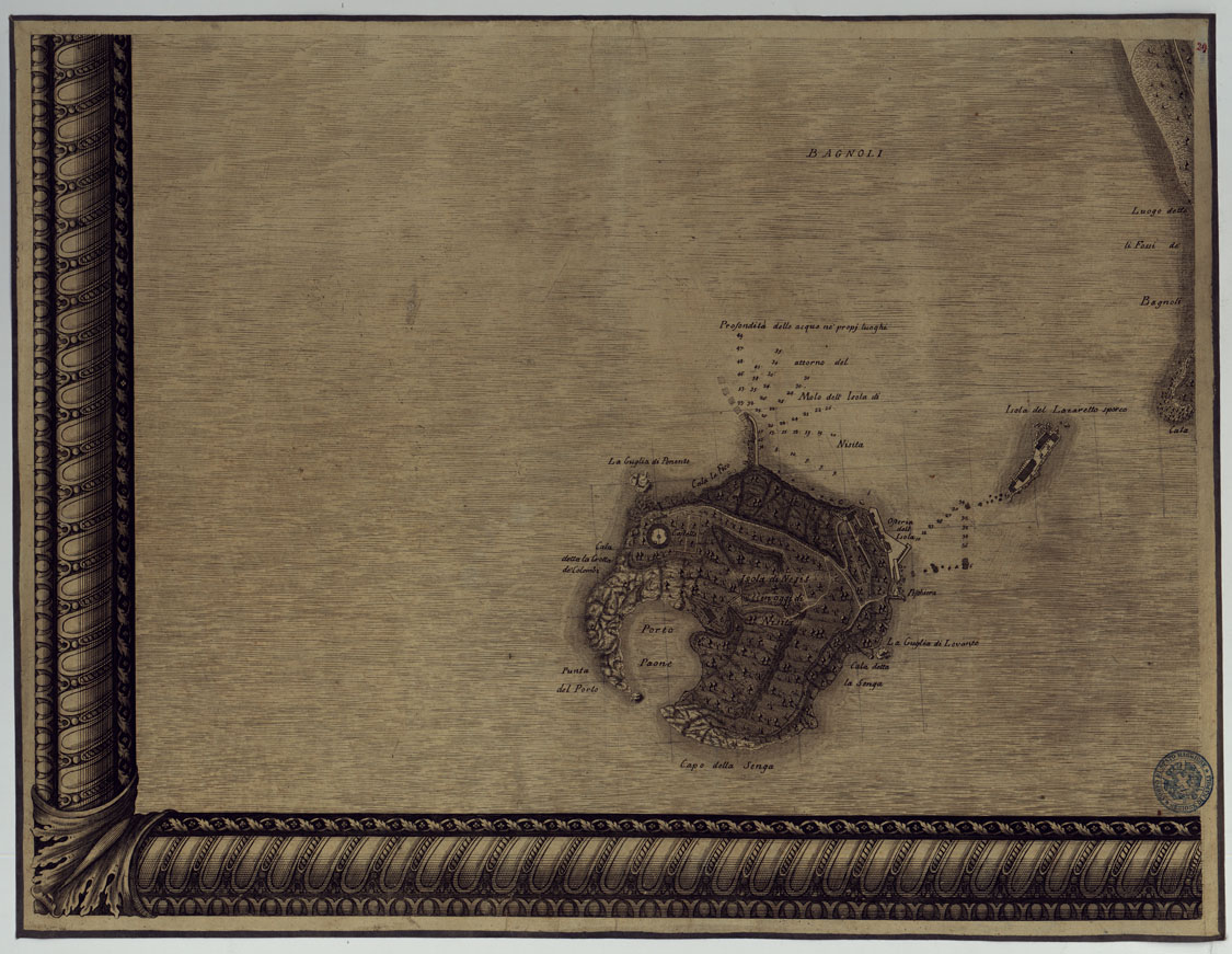 (N:12948) MAPPA TOPOGRAFICA DELLA CITTA' DI NAPOLI E DE' SUOI CONTORNI - FOGLIO 29. (CA006861) Carte e stampe antiche: riproduzione a colori su carta (formato A1)
