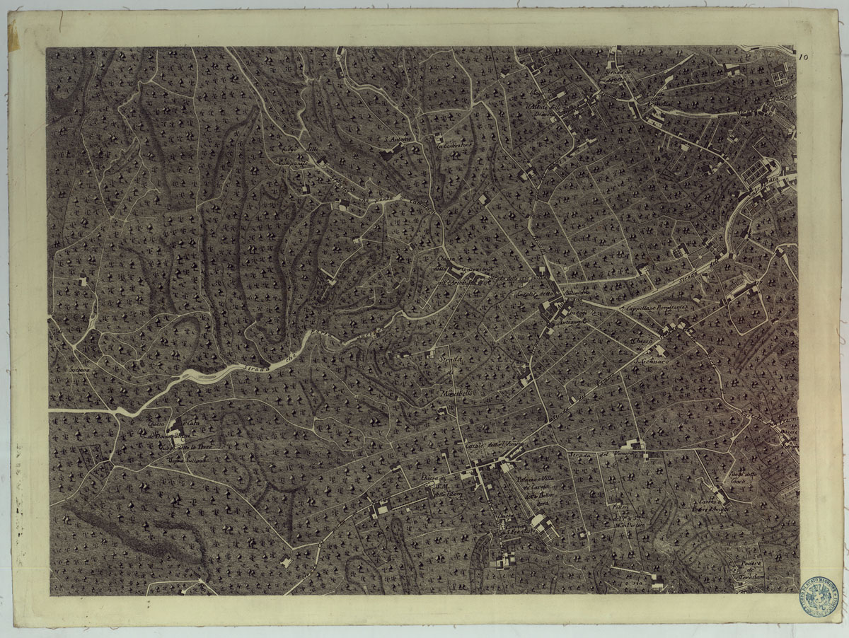 (N:24956) MAPPA TOPOGRAFICA DELLA CITTA' DI NAPOLI E DE' SUOI CONTORNI - FOGLIO 10. (CA006878) Carte e stampe antiche: riproduzione a colori su carta (formato A1)