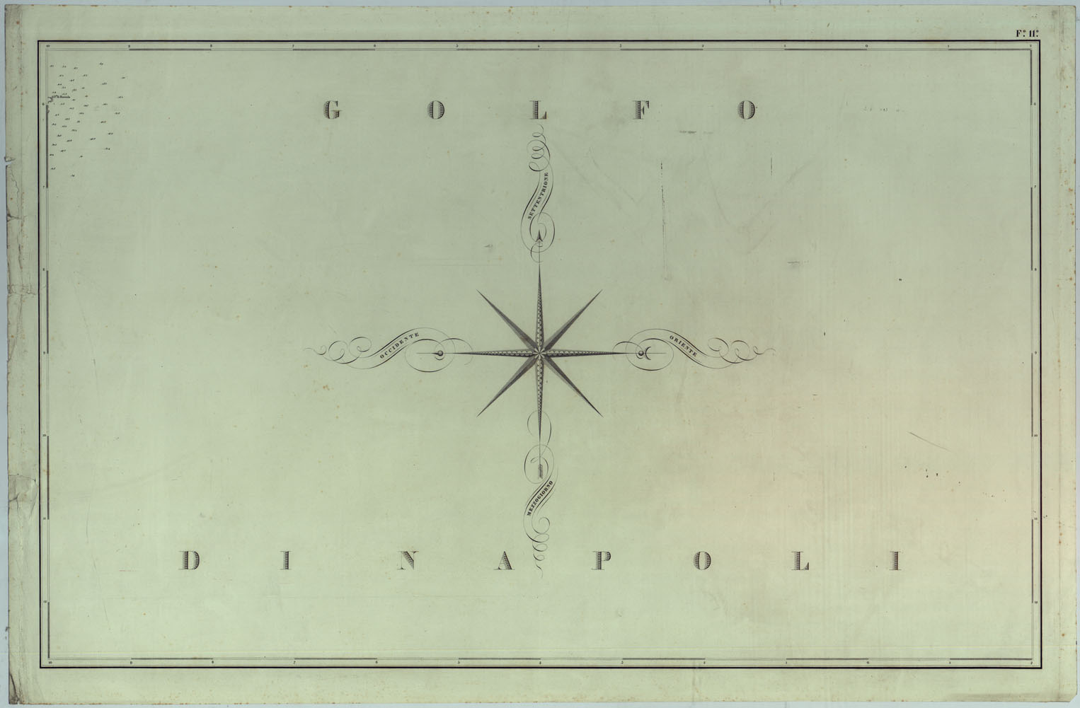 (N:25084) CARTA TOPOGRAFICA ED IDROGRAFICA DEI CONTORNI DI NAPOLI LEVATA PER ORDINE DI S.M. FERDINANDO I RE DEL REGNO DELLE DUE SICILIE DAGLI UFFIZIALI DELLO STATO MAGGIORE E DALL'INGEGNERI TOPOGRAFI NEGLI ANNI 1817-1818-1819 - FOGLIO 11. (CA007138) Carte e stampe antiche: riproduzione a colori su carta (formato A1)