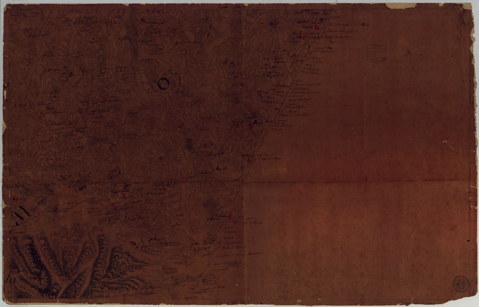 (N:4939) Carta Generale della Sicilia - Foglio 10 (CA007152) Carte e stampe antiche: riproduzione a colori su carta (formato A1)