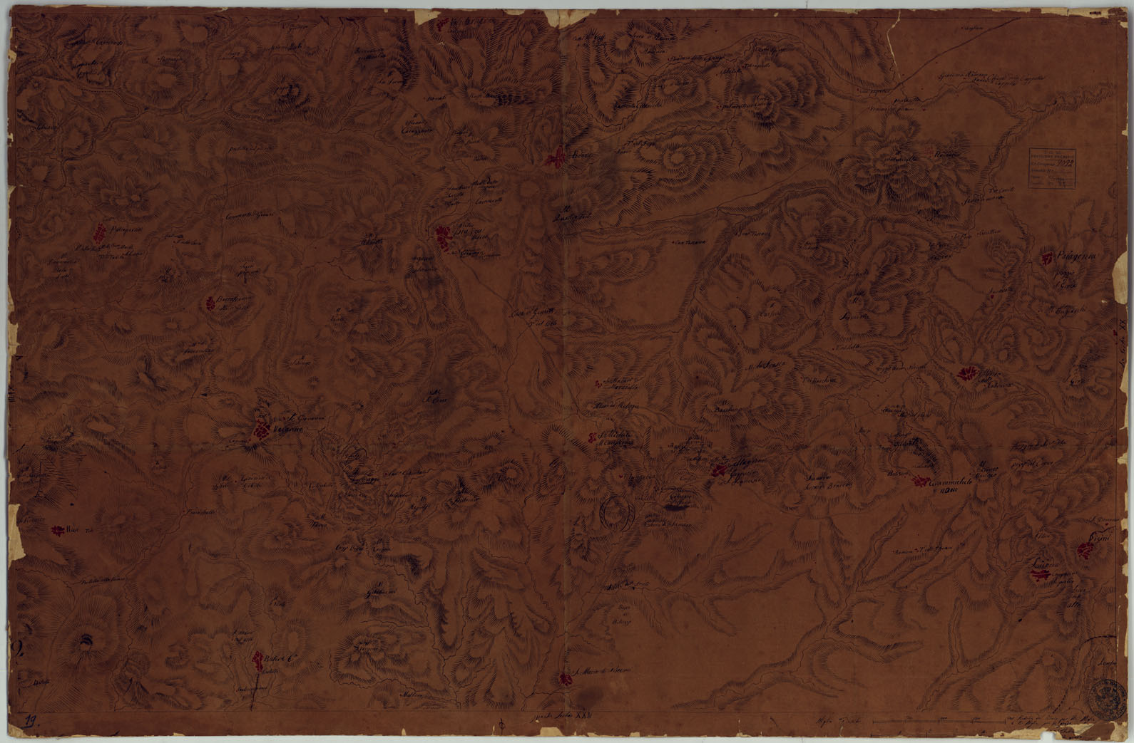 (N:4957) Carta Generale della Sicilia - Foglio 19 (CA007161) Carte e stampe antiche: riproduzione a colori su carta (formato A1)