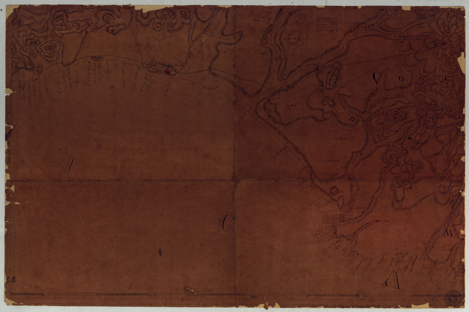 (N:4965) Carta Generale della Sicilia - Foglio 24 (CA007164) Carte e stampe antiche: riproduzione a colori su carta (formato A1)