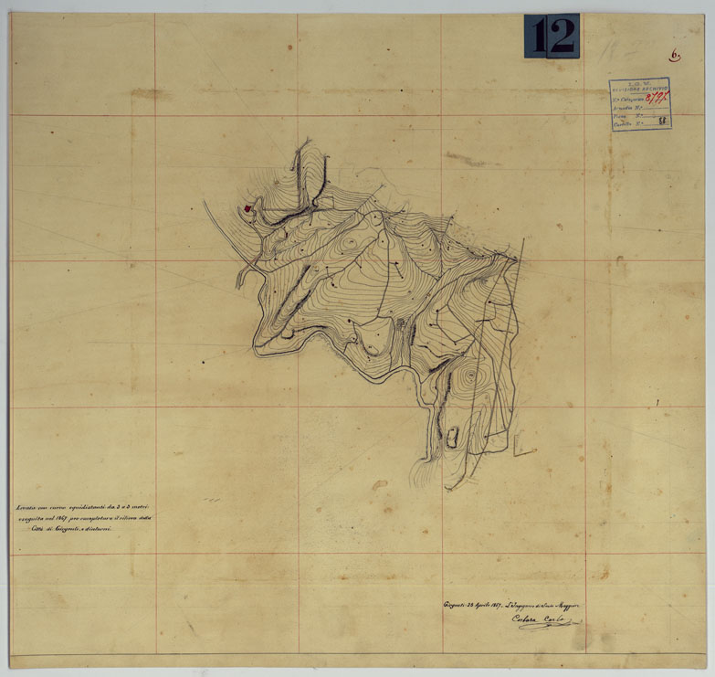 (N:10411) GIRGENTI E I SUOI TEMPLI - TAVOLA 6. (CA007272) Carte e stampe antiche: riproduzione a colori su carta (formato A1)
