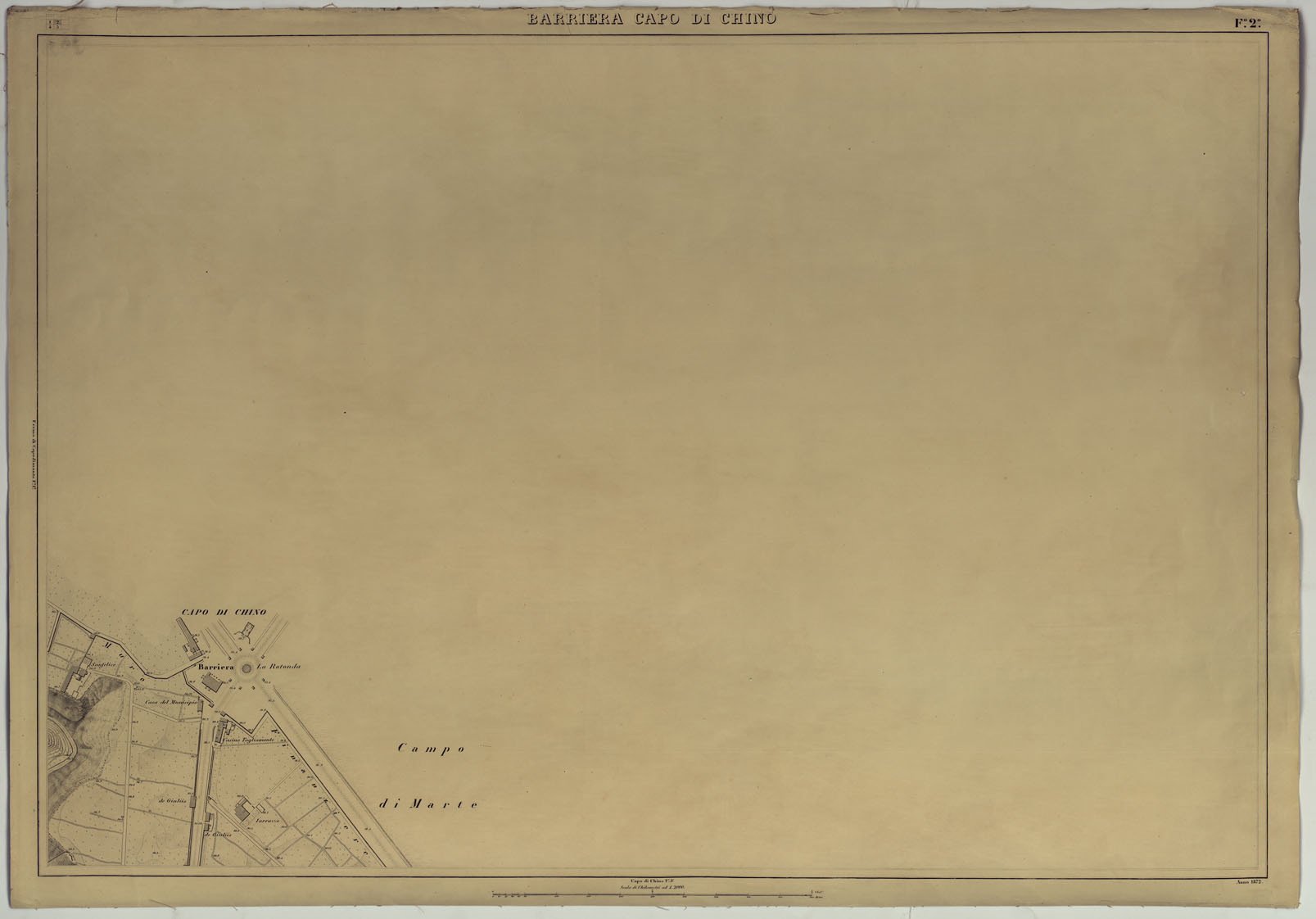 (N:8769) PIANTA DELLA CITTA' DI NAPOLI EDIZIONE A FOGLI MONTATI SU TELA E CON CURVE BATOMETRICHE - FOGLIO 2 BARRIERA CAPO DI CHINO. (CA007464) Carte e stampe antiche: riproduzione a colori su carta (formato A1)