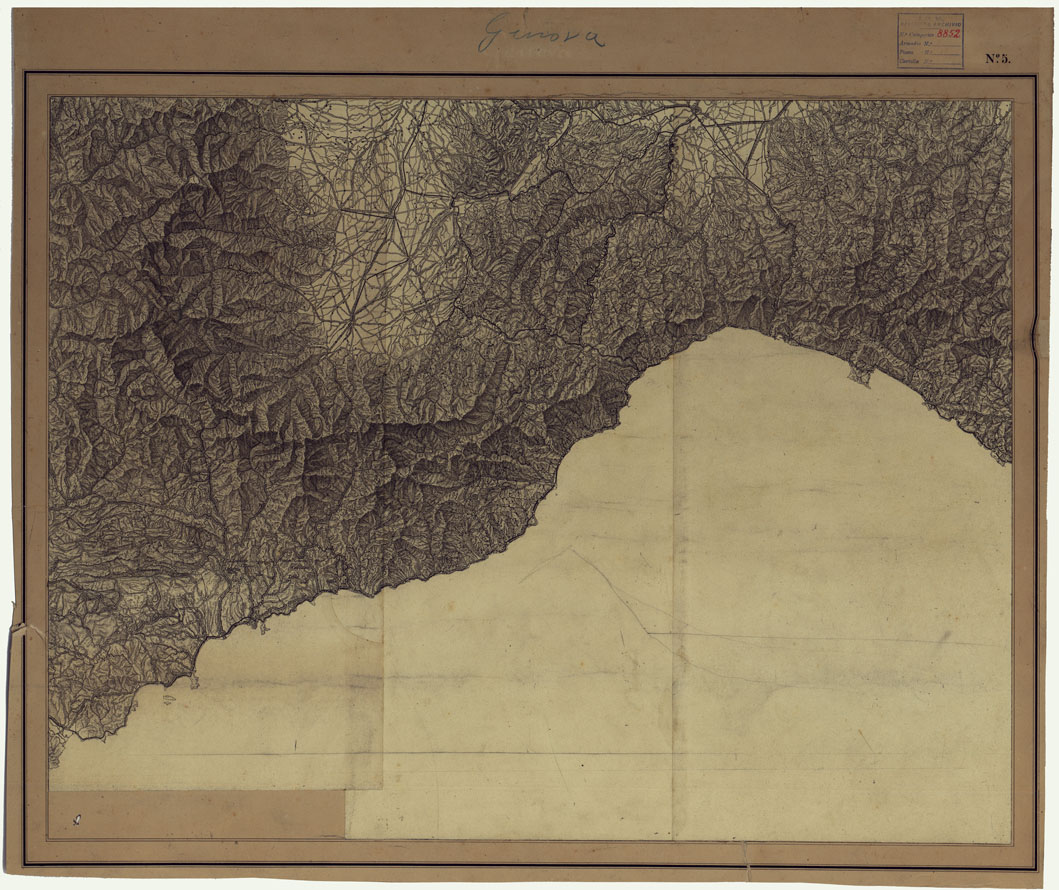 (N:25302) GENOVA. (CA007749) Carte e stampe antiche: riproduzione a colori su carta (formato A1)