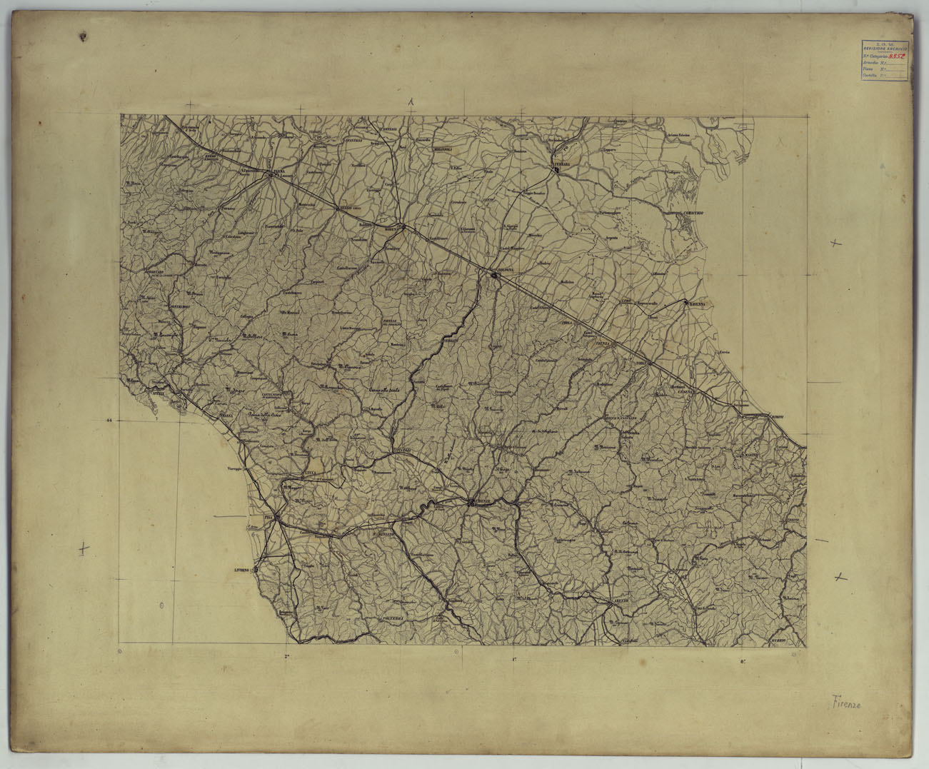 (N:17198) FIRENZE. (CA007754) Carte e stampe antiche: riproduzione a colori su carta (formato A1)