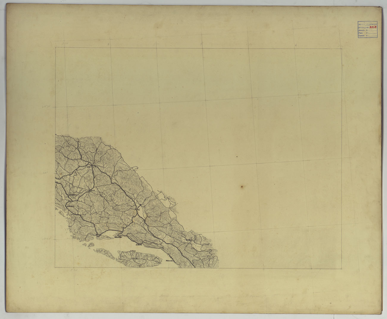 (N:17201) SPALATO.

 (CA007757) Carte e stampe antiche: riproduzione a colori su carta (formato A1)