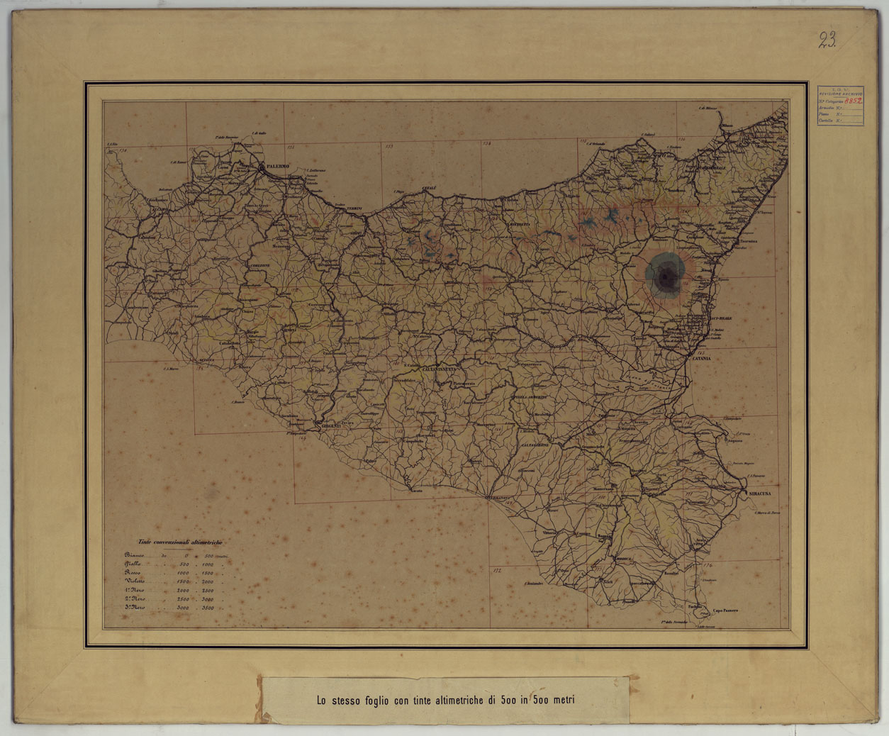 (N:25318) PALERMO. (CA007776) Carte e stampe antiche: riproduzione a colori su carta (formato A1)