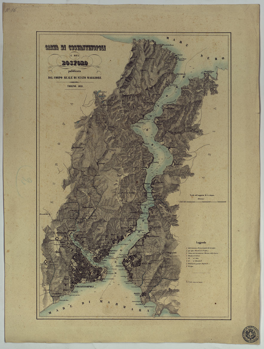 (N:17266) COSTANTINOPOLI E DEL BOSFORO 
 (CA007813) Carte e stampe antiche: riproduzione a colori su carta (formato A1)