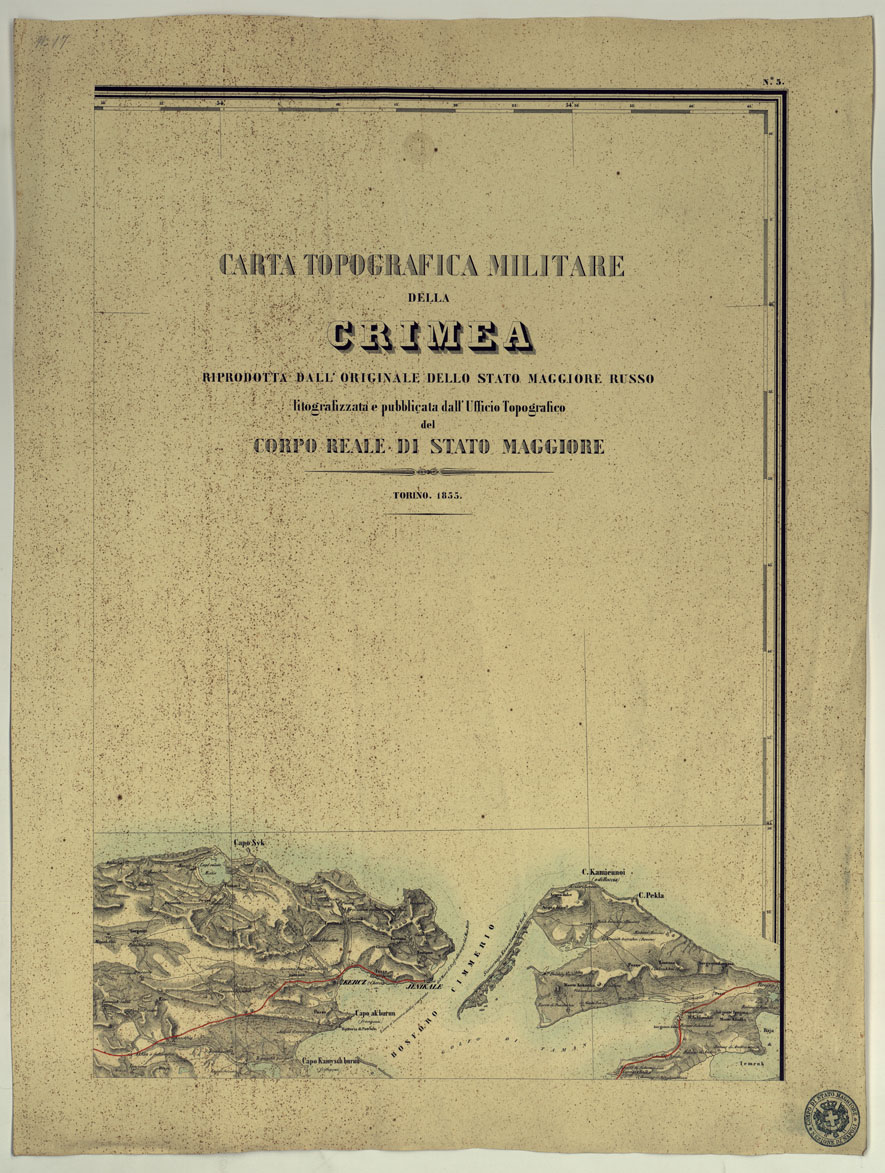 (N:17279) CARTA TOPOGRAFICA MILITARE DELLA CRIMEA - Foglio 5 (CA007821) Carte e stampe antiche: riproduzione a colori su carta (formato A1)