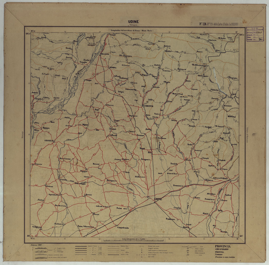 (N:17367) CARTA D'ITALIA DEGLI ALPINI - 2 Copia CAMPODOLCINO Foglio n. 3 (CA007858) Carte e stampe antiche: riproduzione a colori su carta (formato A1)