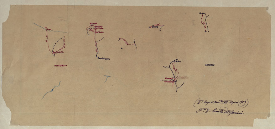 (N:25386) CARTA ITINERRIA D'ITALIA PER GLI ALPINI NORMALI D'ARCHIVIO CON AGGIORNAMENTO FINO AL 1910 EDIZIONE COMPLETA ANNO 1909 - FOGLIO 8 AMPEZZO. (CA007887, CA007888, CA007889, CA007890, CA007891) Carte e stampe antiche: riproduzione a colori su carta (formato A1)