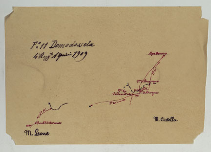 (N:25389) CARTA ITINERARIA D'ITALIA PER GLI ALPINI NORMALI D'ARCHIVIO CON AGGIORNAMENTO FINO AL 1910 EDIZIONE COMPLETA ANNO 1910 - FOGLIO 11 DOMODOSSOLA. (CA007894, CA007895, CA007896, CA007897, CA007898) Carte e stampe antiche: riproduzione a colori su carta (formato A1)