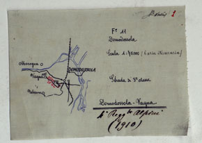 (N:25389) CARTA ITINERARIA D'ITALIA PER GLI ALPINI NORMALI D'ARCHIVIO CON AGGIORNAMENTO FINO AL 1910 EDIZIONE COMPLETA ANNO 1910 - FOGLIO 11 DOMODOSSOLA. (CA007894, CA007895, CA007896, CA007897, CA007898) Carte e stampe antiche: riproduzione a colori su carta (formato A1)