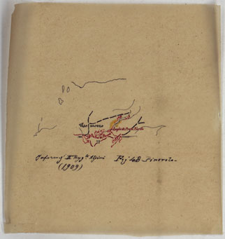 (N:25432) CARTA ITINERARIA D'ITALIA PER GLI ALPINI NORMALI D'ARCHIVIO CON AGGIORNAMENTO FINO AL 1910 EDIZIONE COMPLETA ANNO 1909 - FOGLIO 48 PINEROLO. (CA007950, CA007951) Carte e stampe antiche: riproduzione a colori su carta (formato A1)