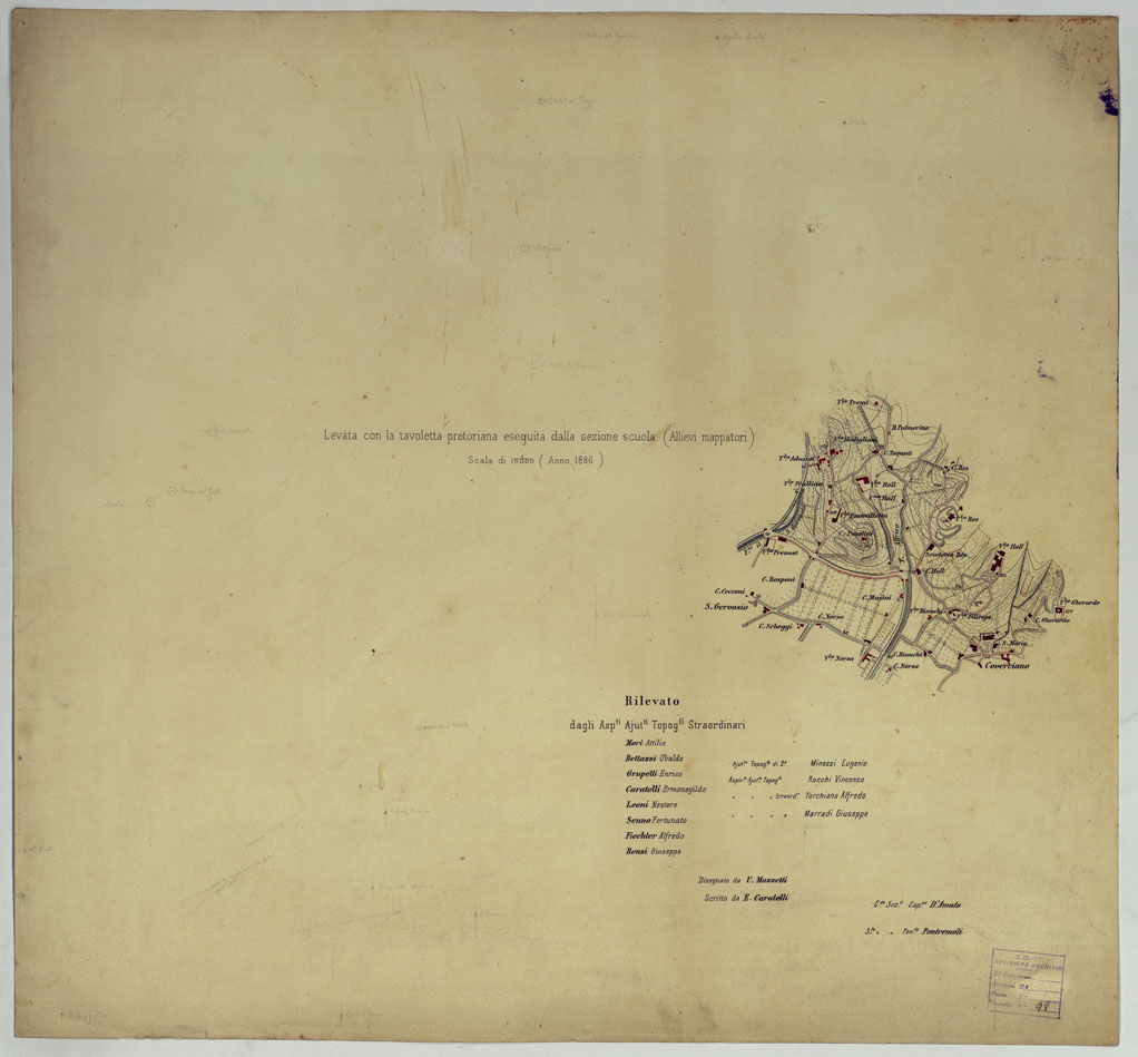 (N:17490) ESERCITAZIONI ALLIEVI MAPPATORI
 (CA008028) Carte e stampe antiche: riproduzione a colori su carta (formato A1)
