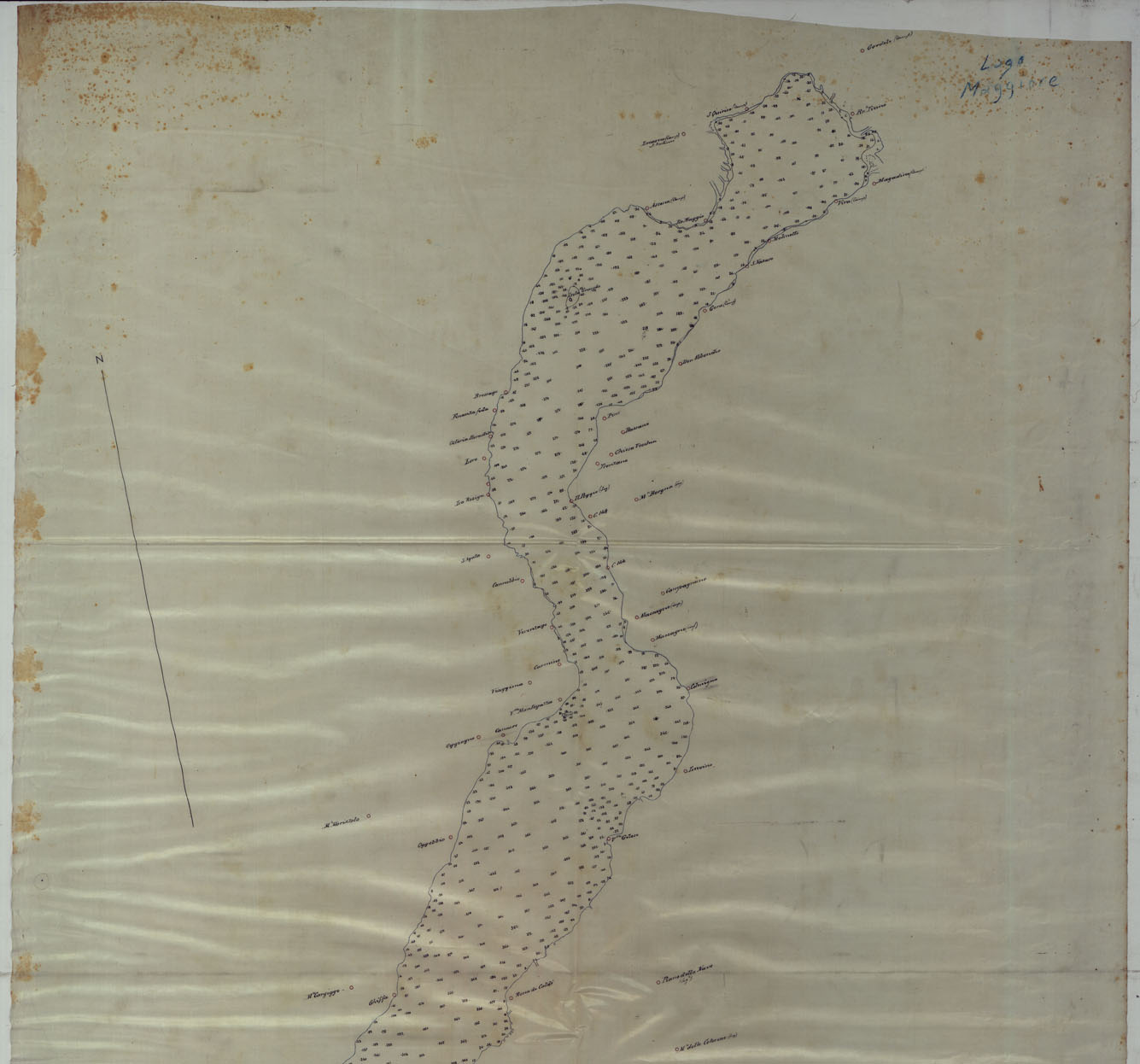 (N:17706) LAGO MAGGIORE - LUCIDO PARTE 1-2 (CA008146, CA008147) Carte e stampe antiche: riproduzione a colori su carta (formato A1)