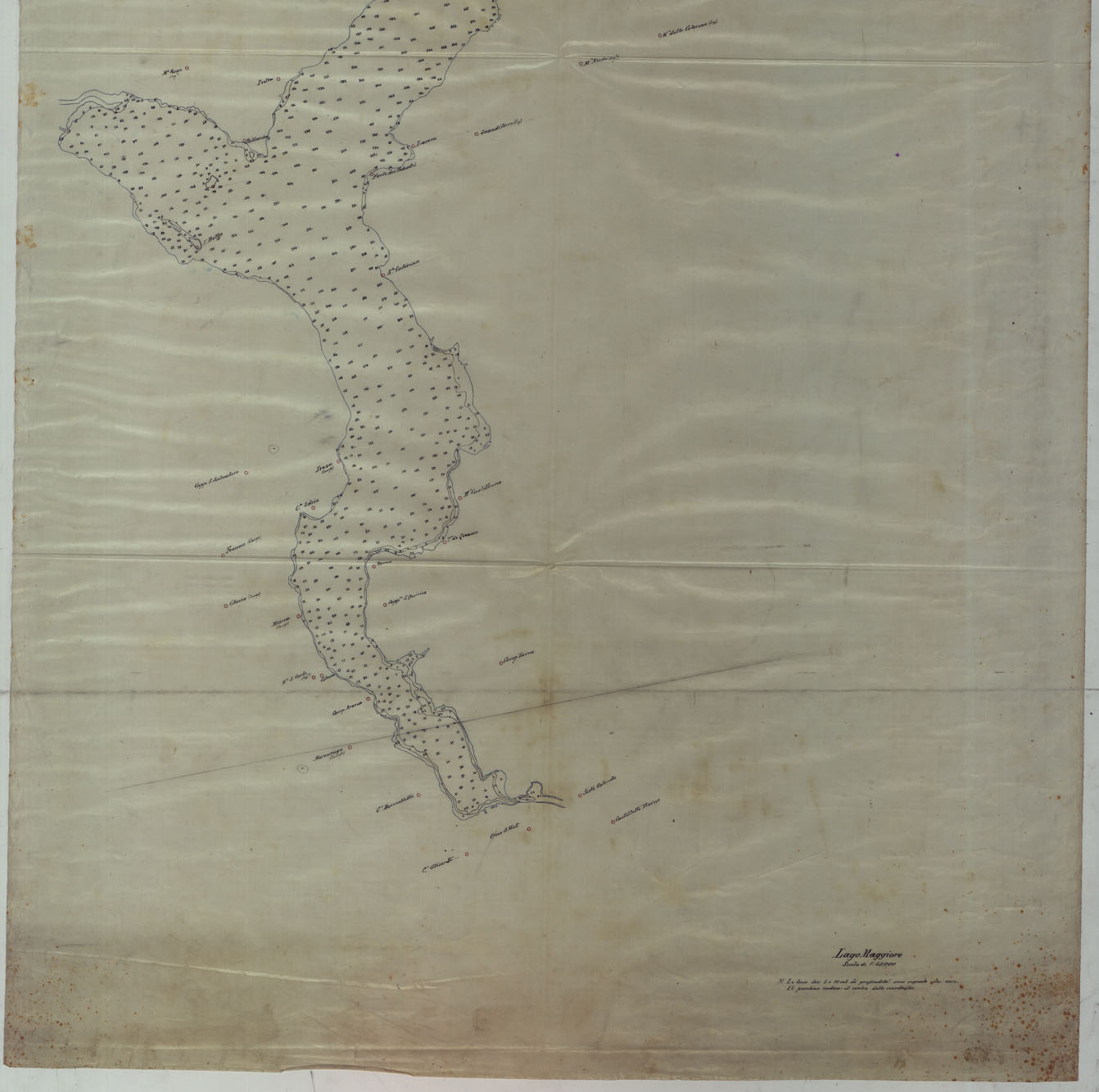 (N:17706) LAGO MAGGIORE - LUCIDO PARTE 1-2 (CA008146, CA008147) Carte e stampe antiche: riproduzione a colori su carta (formato A1)