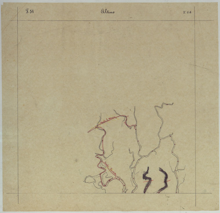 (N:25362) LUCIDO DEL FOGLIO 51 I S.E. - ALTINO. (CA008209) Carte e stampe antiche: riproduzione a colori su carta (formato A1)