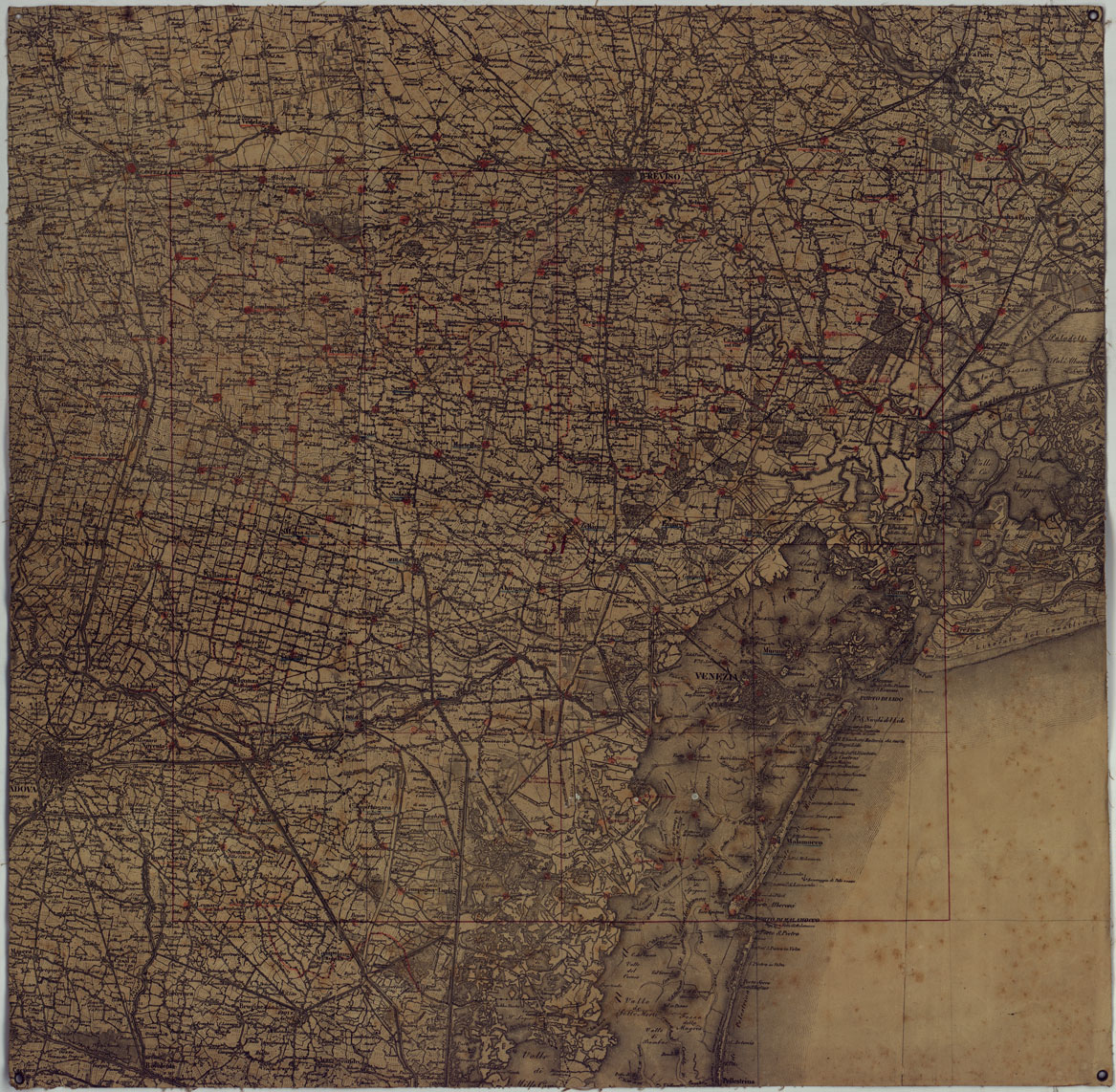 (N:25367) CARTA DI VENEZIA, TREVISO. PADOVA. (CA008214) Carte e stampe antiche: riproduzione a colori su carta (formato A1)
